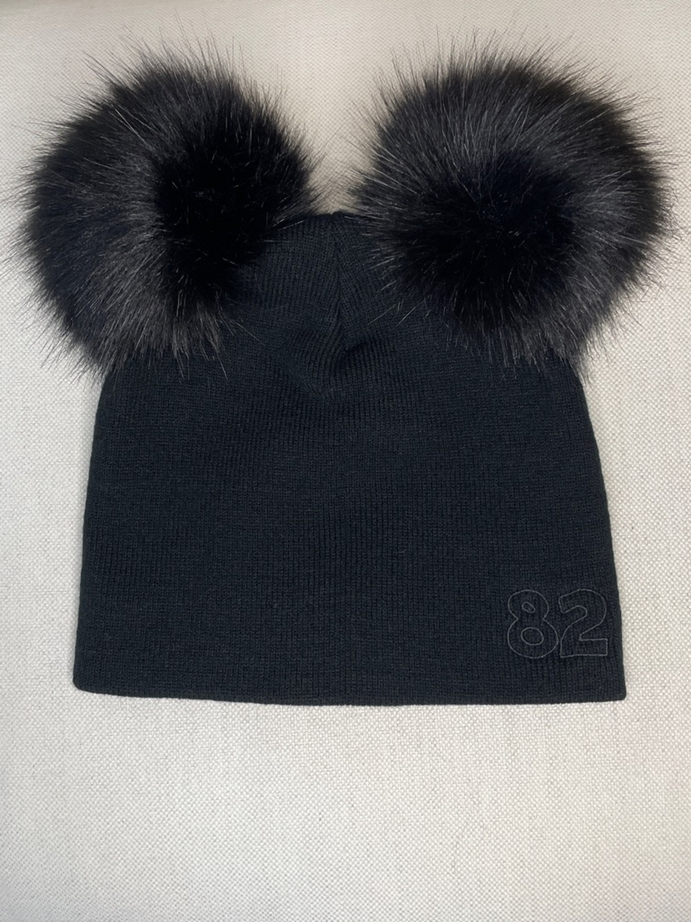 NWOT Head Lindsey Vonn Lola Beanie, Women’s Black Double Pom Pom Beanie Hat